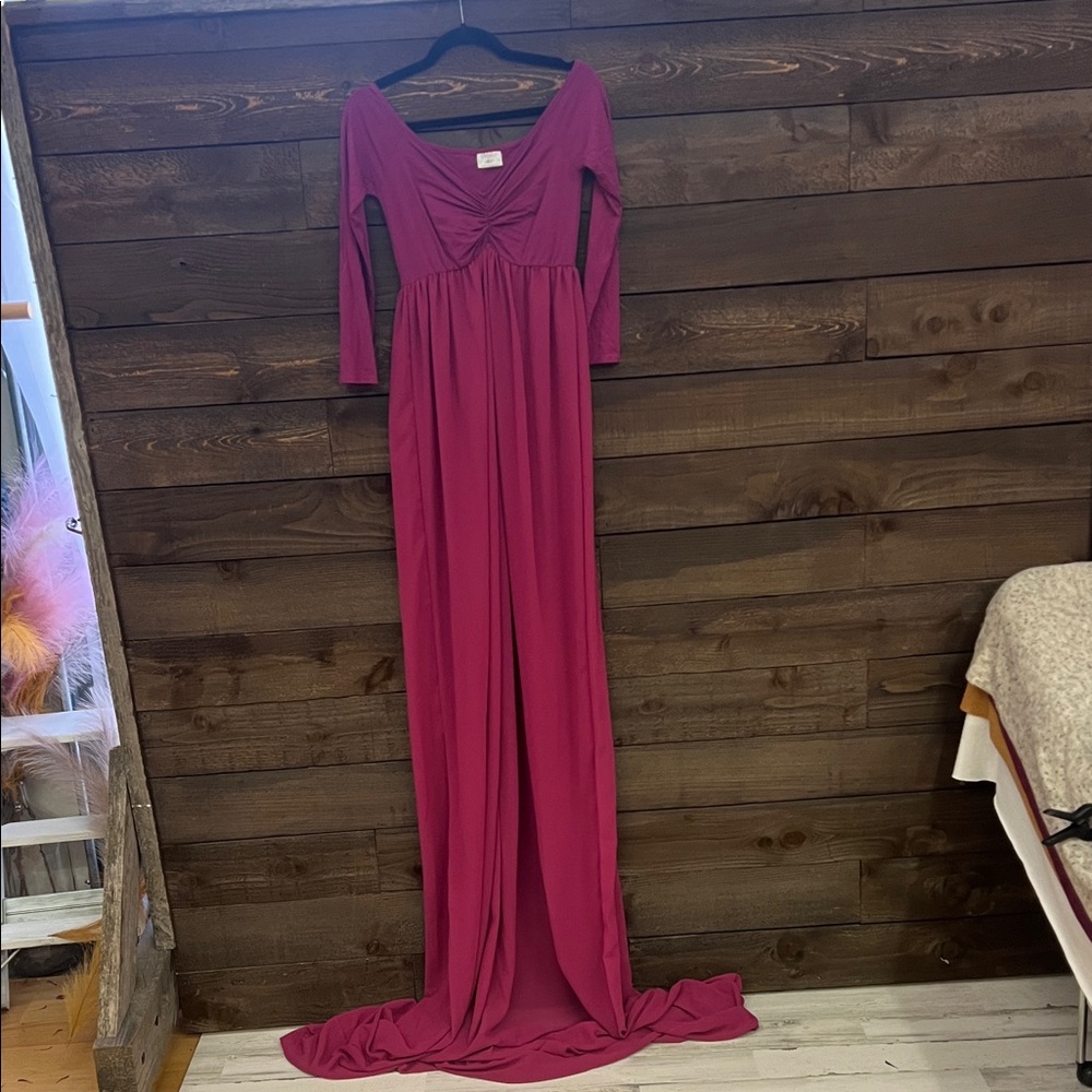 Chic Fuchsia Maxi Dress